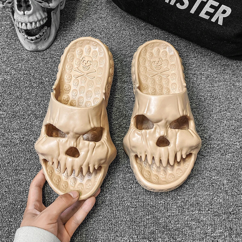 Men&prime;s Leisure Outdoor Skull EVA Home Floor Slippers