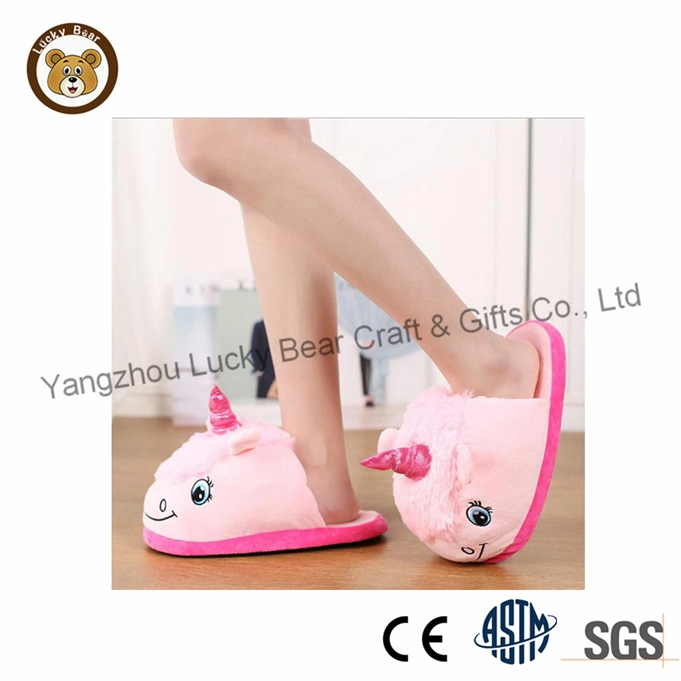 China Manufacturer Stuffed Animal Toy Unicorn Soft Slipper