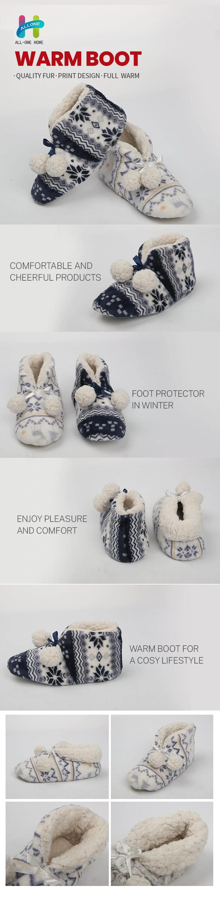 New Men&prime; S and Women&prime; S Slippers Sell Well at Home Slippers Ultra Light Boots Outdoor Warm Boots