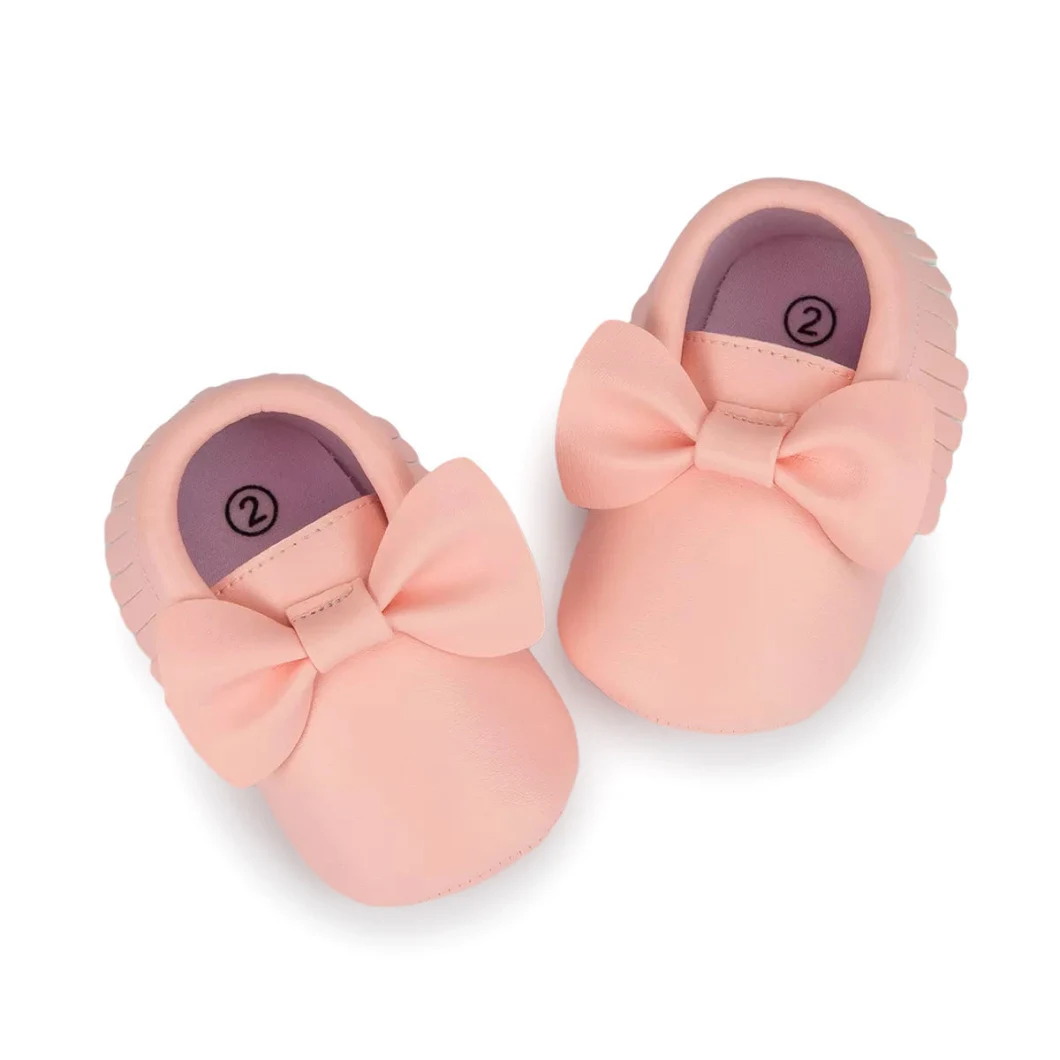 New Arrivals Wholesale Bowknot Dress Comfortable Infant Girl Baby Shoes