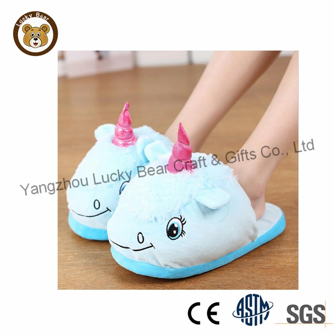 China Manufacturer Stuffed Animal Toy Unicorn Soft Slipper