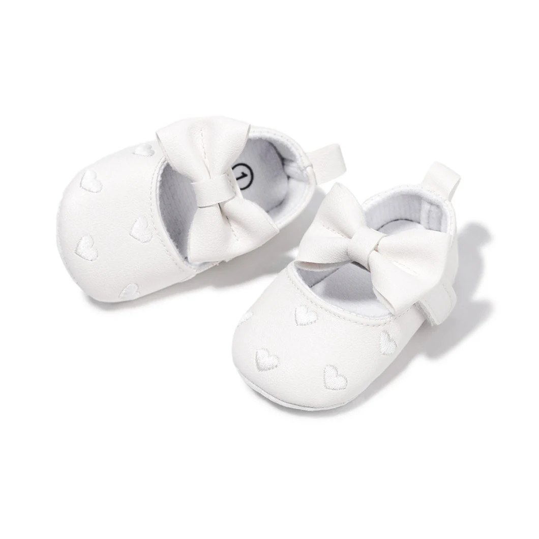 New Fashion Indoor Comfortable Bow Princess Shoes Anti-Slip Infant Dress Shoes