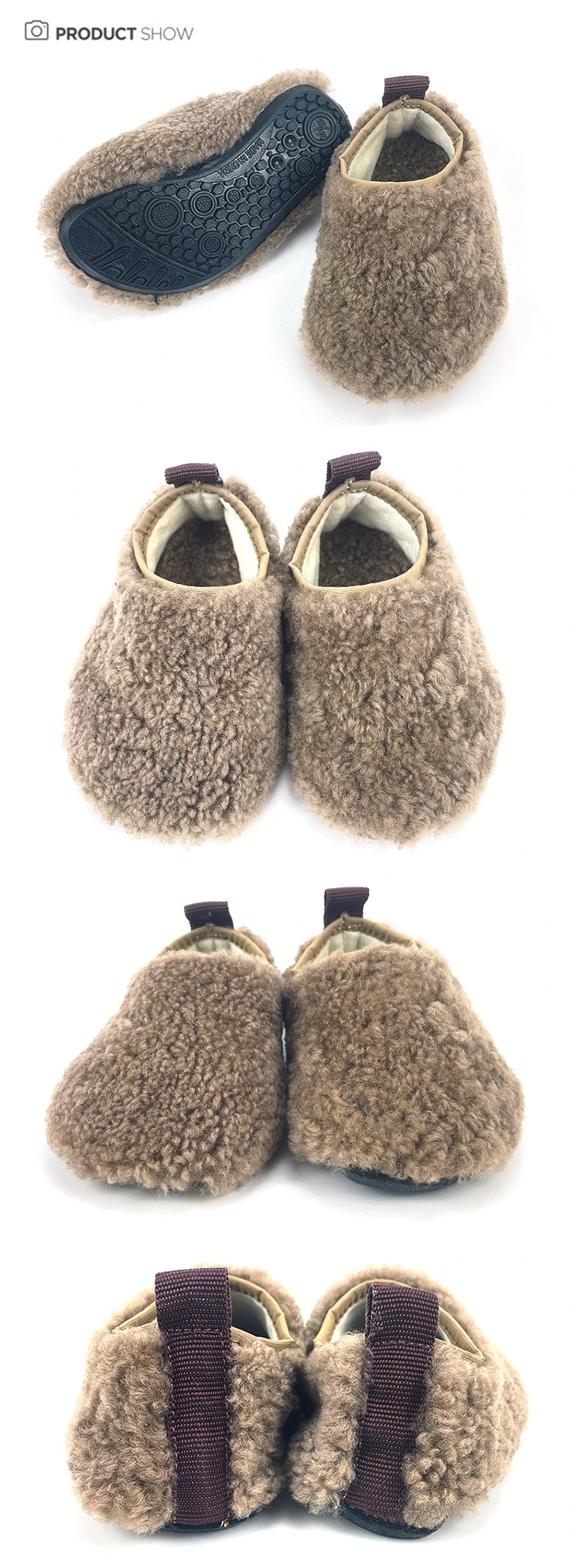 Kids Toddler Wool Booties Slippers for Boys Girls Unisex Baby Infant Child Shoes